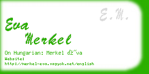 eva merkel business card